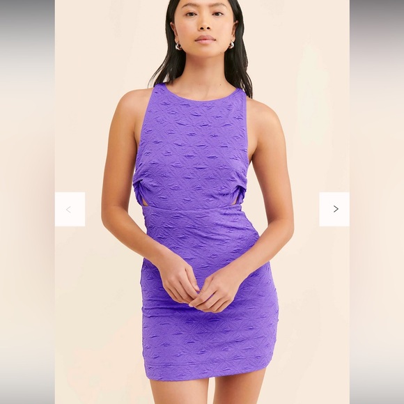 Free People Purple Textured Dress M - Picture 5 of 6